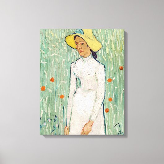Vincent van Gogh - Meisje in het wit Canvas Afdruk (Voorkant)