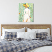 Vincent van Gogh - Meisje in het wit Canvas Afdruk (Insitu (Slaapkamer))