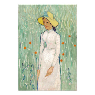 Vincent van Gogh - Meisje in het wit Foto Afdruk