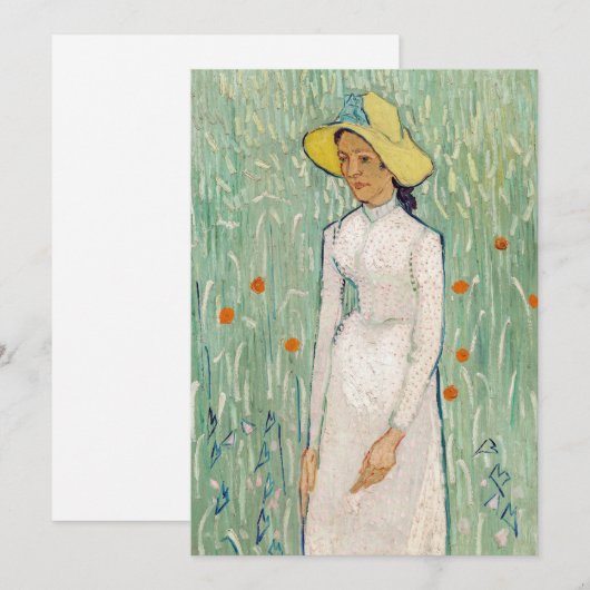 Vincent van Gogh - Meisje in het wit Kaart (Voorkant / Achterkant)