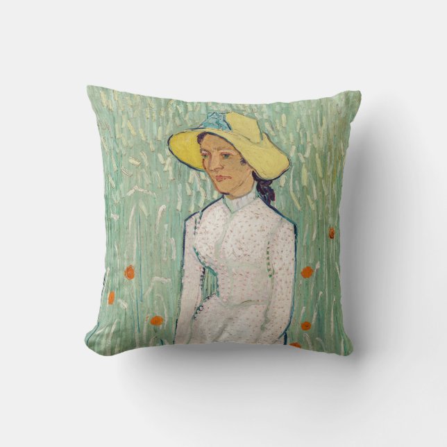 Vincent van Gogh - Meisje in het wit Kussen (Voorkant)