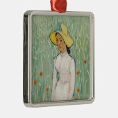 Vincent van Gogh - Meisje in het wit Metalen Ornament (Rechts)