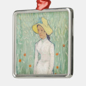 Vincent van Gogh - Meisje in het wit Metalen Ornament (Links)