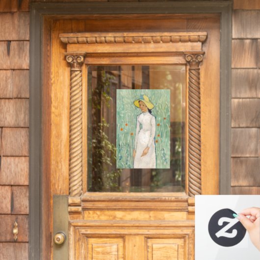 Vincent van Gogh - Meisje in het wit Raamsticker (Huis Deur)