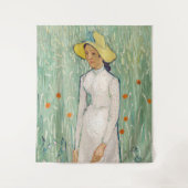 Vincent van Gogh - Meisje in het wit Wandkleed (Voorkant)