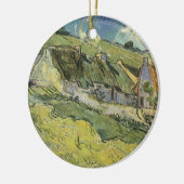 Vincent van Gogh - Met riet gedekte huisjes Keramisch Ornament (Links)