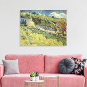 Vincent van Gogh - Met Riet Gedekte Huizen Canvas Afdruk (Insitu (Woonkamer))