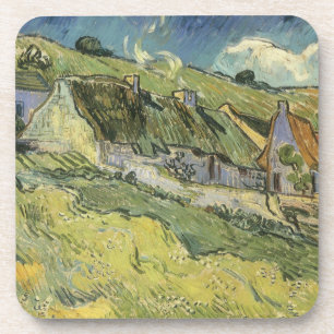 Vincent van Gogh - Met Riet Gedekte Huizen Drankjes Onderzetter
