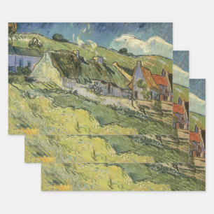 Vincent van Gogh - Met Riet Gedekte Huizen Inpakpapier Vel