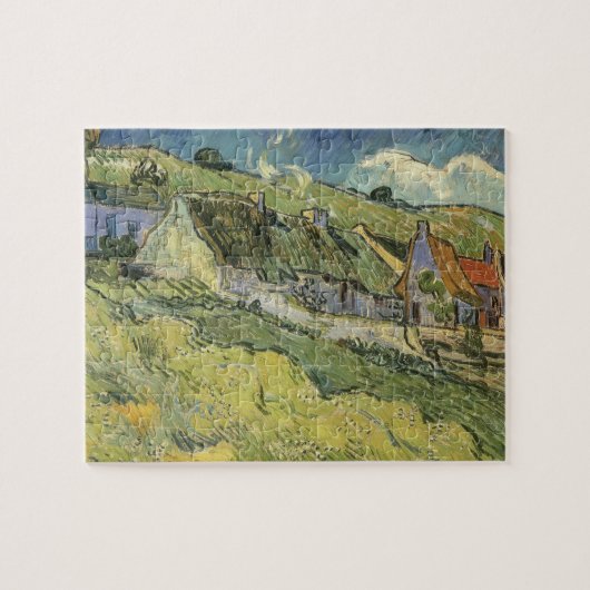 Vincent van Gogh - Met Riet Gedekte Huizen Legpuzzel (Horizontaal)
