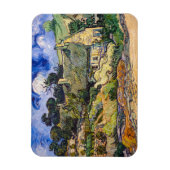 Vincent Van Gogh - Met stro gedekte huizen in Cord Magneet (Verticaal)