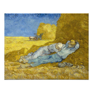 Vincent Van Gogh - Middag, Rust na het werk / Siës Foto Afdruk