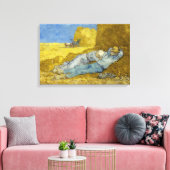 Vincent Van Gogh - Middag, rust van het werk / Sie Canvas Afdruk (Insitu (Woonkamer))