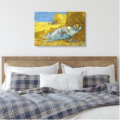 Vincent Van Gogh - Middag, rust van het werk / Sie Canvas Afdruk (Insitu (Slaapkamer))