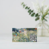 Vincent van Gogh - Miss Gachet Garden - QR-code Visitekaartje (Staand voorkant)