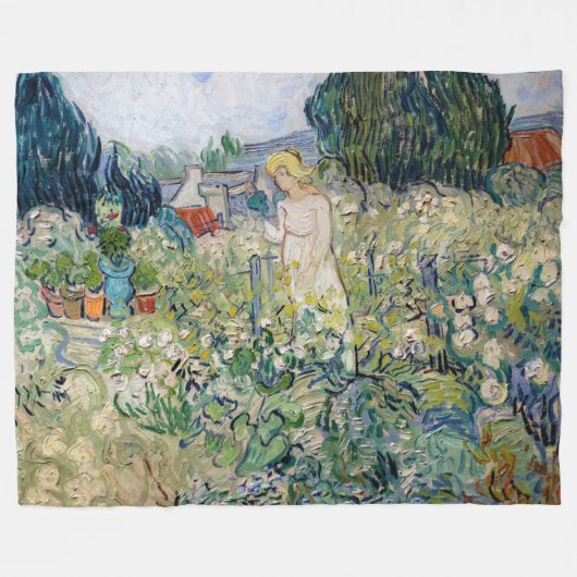 Vincent van Gogh - Miss Gachet in haar tuin Fleece Deken (Voorkant (Horizontaal))