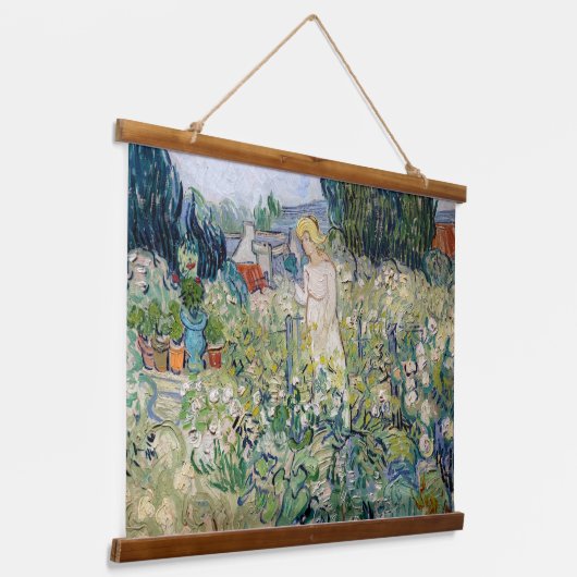 Vincent van Gogh - Miss Gachet in haar tuin Hangend Wandkleed (Gebogen)