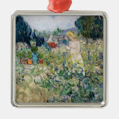 Vincent van Gogh - Miss Gachet in haar tuin Metalen Ornament (Voorkant)