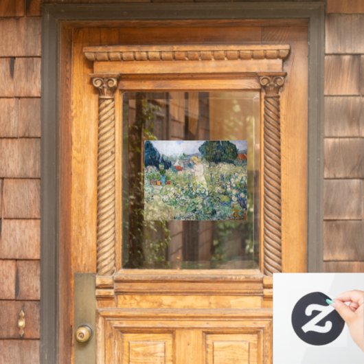 Vincent van Gogh - Miss Gachet in haar tuin Raamsticker (Huis Deur)