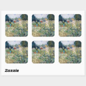 Vincent van Gogh - Miss Gachet in haar tuin Vierkante Sticker (Vel)