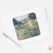 Vincent van Gogh - Miss Gachet in haar tuin Vierkante Sticker (Envelop)