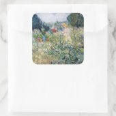 Vincent van Gogh - Miss Gachet in haar tuin Vierkante Sticker (Tas)