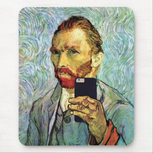 Vincent Van Gogh Mobiele Telefoon Selfie Zelfportr Muismat