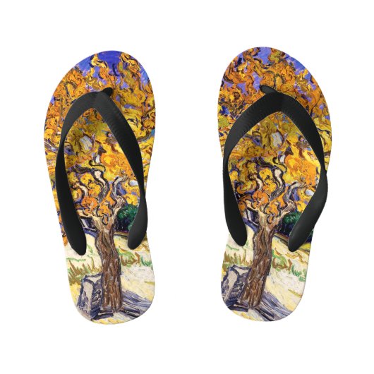 Vincent Van Gogh Moerbeiboom Fijne Kunst Kinder Teenslippers (Voetbed)