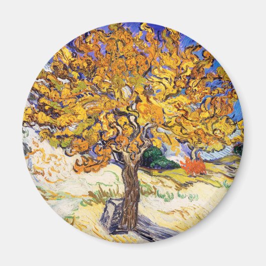 Vincent Van Gogh Moerbeiboom Fijne Kunst Magneet (Voorkant)