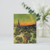 Vincent Van Gogh Moonlit Landschap Briefkaart (Staand voorkant)