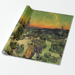 Vincent Van Gogh Moonlit Landschap Cadeaupapier
