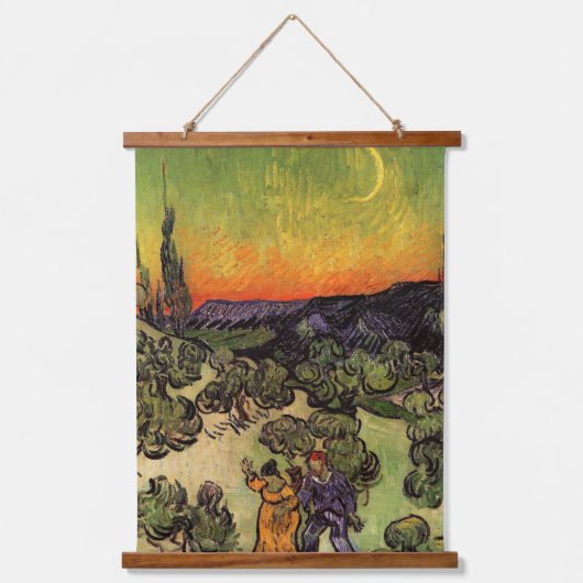 Vincent Van Gogh Moonlit Landschap Hangend Wandkleed (Voorkant)