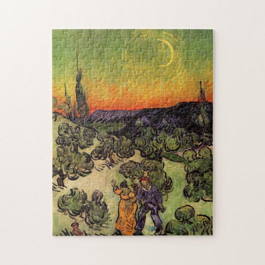 Vincent Van Gogh Moonlit Landschap Legpuzzel (Verticaal)