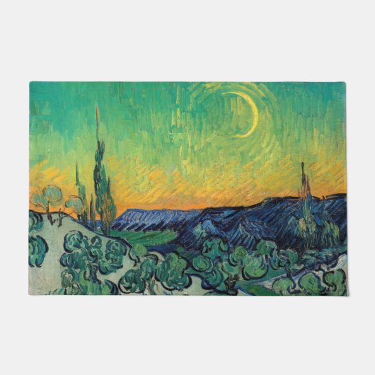 Vincent van Gogh - Moonlit Landschap met Paars Deurmat (Voorkant)