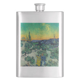 Vincent van Gogh - Moonlit Landschap met Paars Flacon