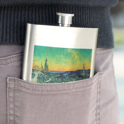 Vincent van Gogh - Moonlit Landschap met Paars Flacon (Voorbeeld)