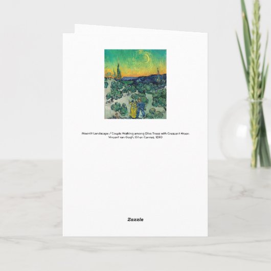 Vincent van Gogh - Moonlit Landschap met Paars Kaart (Achterkant)