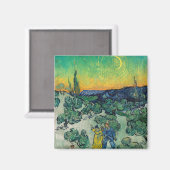 Vincent van Gogh - Moonlit Landschap met Paars Magneet (Voorkant / Achterkant)
