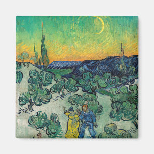 Vincent van Gogh - Moonlit Landschap met Paars Magneet