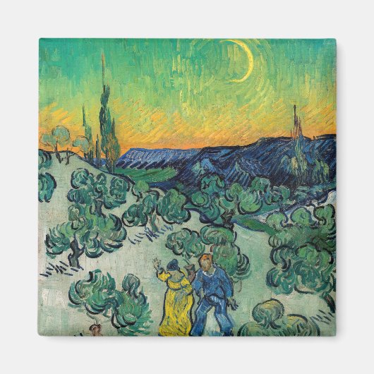 Vincent van Gogh - Moonlit Landschap met Paars Magneet (Voorkant)