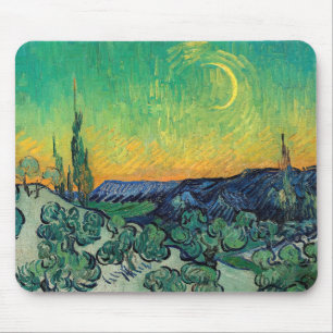 Vincent van Gogh - Moonlit Landschap met Paars Muismat