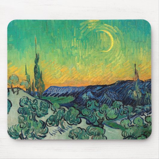 Vincent van Gogh - Moonlit Landschap met Paars Muismat (Voorkant)