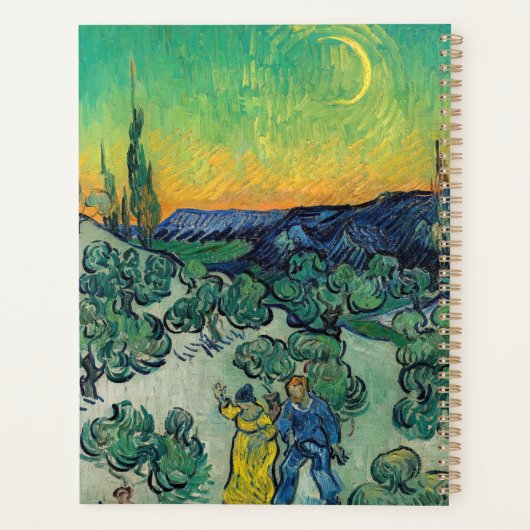 Vincent van Gogh - Moonlit Landschap met Paars Planner (Achterkant)