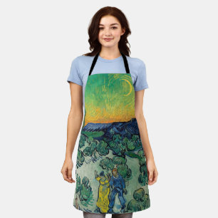 Vincent van Gogh - Moonlit Landschap met Paars Schort