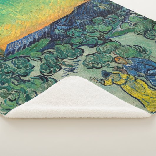 Vincent van Gogh - Moonlit Landschap met Paars Sherpa Deken (3/4)