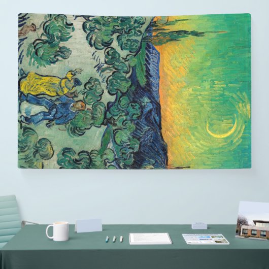 Vincent van Gogh - Moonlit Landschap met Paars Spandoek (Beurs)