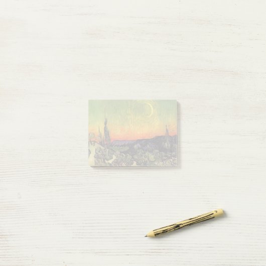 Vincent Van Gogh Moonlit Landschap Post-it® Notes (Op bureau)