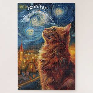 Vincent van Gogh Motivatie kattenpuzzel Legpuzzel