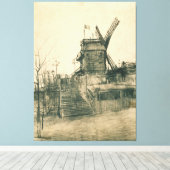 Vincent van Gogh - Moulin de la Galette Canvas Afdruk (Insitu (Houten vloer))