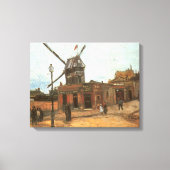 Vincent van Gogh - Moulin de la Galette, Molen Canvas Afdruk (Voorkant)